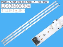 LED podsvit sada LG CSP43 - 3 pásky 828mm