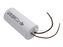 Dvojitý rozbehový kondenzátor 22uF/6uF 450V s drôtovými vývodmi