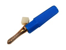 Izolovaný měřicí krokodýlek na banánek - modrý