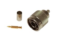 Konektor N pre kábel RG58 - krimpovaci samec, strieborný