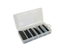 Sada teplem smrštiteľných bužírek 170 ks - čierna