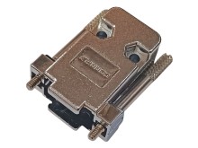 Krytový konektor CANNON 9/15 pin - plastový, pokovený, strieborný