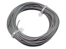 Medený drôt 0.5 mm, 0.22 mm2, PVC izolácia, šedý, 10m