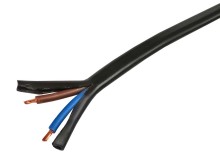 Kábel H03VVH2-F 2x0,75mm² s PVC izoláciou, čierny, meteráž