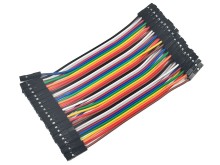 Dupont prepojovacie vodiče 40 pin, 10 cm, samica-samica