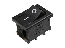 Kolébkový vypínač RLEIL RL3-1-11-G-2-BK, 6A / 250V ON-OFF čierny