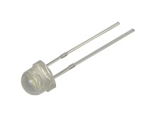 LED dióda biela 5mm guľatá čierna nízka 13000mCD Straw Hat