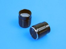 Hliníkový gombík na potenciometer 14mm s ukazovateľom polohy a oskou 6mm