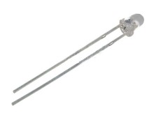 Biela LED dióda 3mm s vysokou svietivosťou 9000mCD