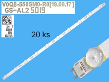 LED podsvit 575mm, 10 LED pre TV Samsung QE55Q80T