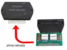 STK040 / STK043 náhradný modul 25V 3A 2x15W