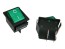 Kolébkový vypínač 2 polohový 4pin ON-OFF 250V 15A presvetlený zelený