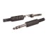 Konektor JACK 6.3mm stereo samec plast