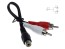 CINCH redukcia mono / stereo 0.2m samica na 2x samec