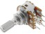Potenciometer stereo logaritmický 50kΩ s drážkovanou hřídelí 6x9mm R16148-1B-2-A50K