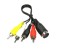 Redukcia DIN 5pin na 4x CINCH 0,2m