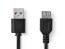 USB 2.0 A/A predlžovací kábel 0,2m CCGP60010BK02 Nedis