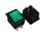 Kolébkový vypínač ARCOLECTRIC C1553ALNAA černý ON-OFF so zeleným podsvietením