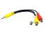 Kábel redukcia 3.5mm jack 4 polový na 3xCINCH 0.1m Sencor