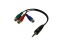 Redukčný kábel 3.5mm jack na 3xCINCH R+G+B 23cm