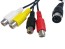 DIN kábel 5pin (samec) na 4x RCA (samica) 0,2m