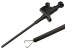 Bezpečnostný merací hrot na banánek prům. 4mm, do 1kV, 2 pérá, čierny