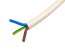 Sieťový kábel H05VV-F 3 x 0,75 mm² s PVC izoláciou - biely, metráž